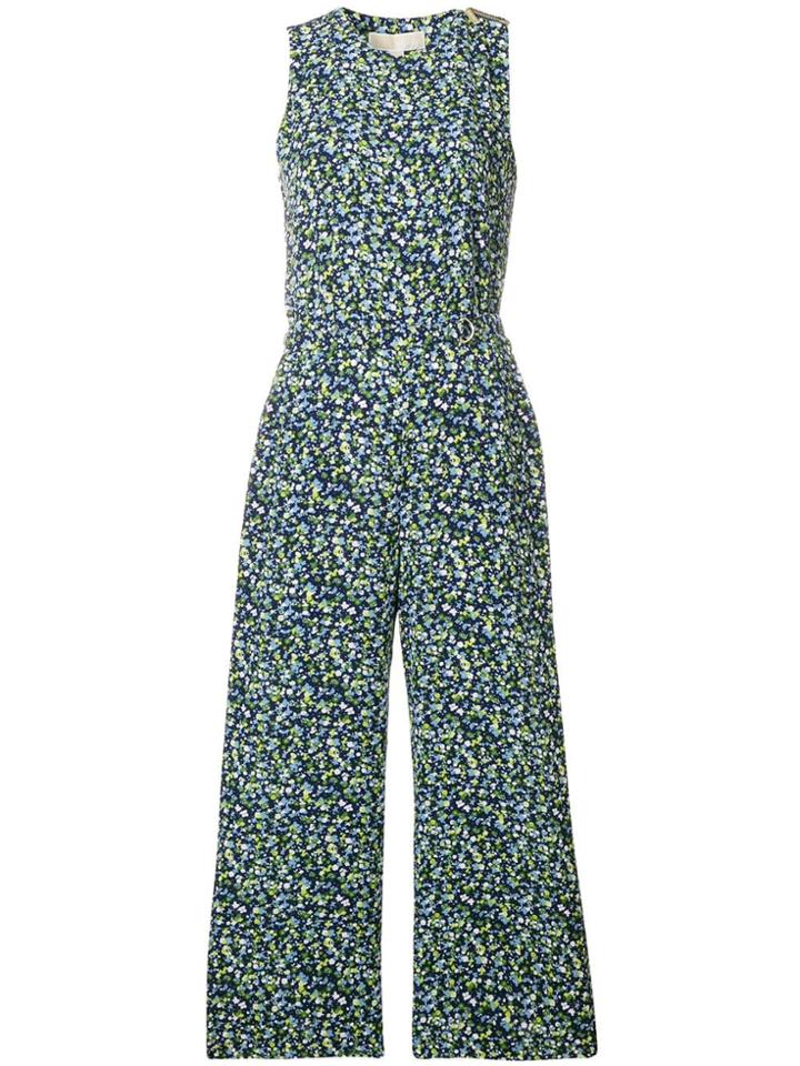 Michael Michael Kors Micro Floral Jumpsuit - Blue