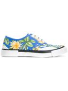 Julien David Jungle Print Trainers - Blue