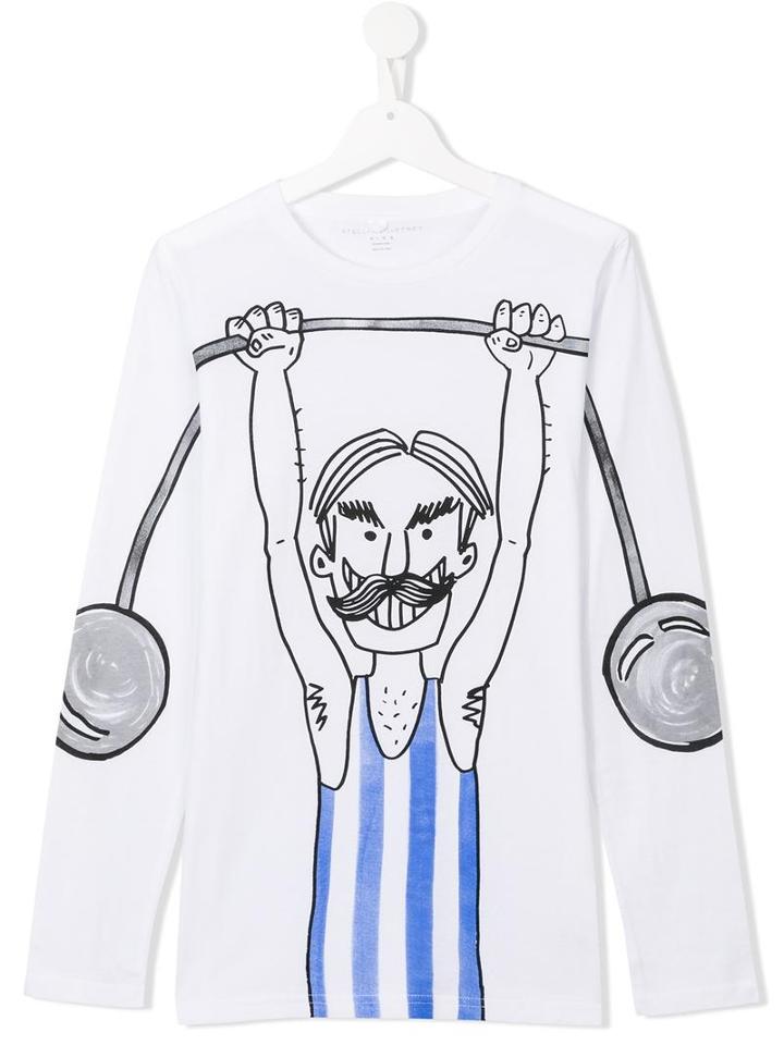Stella Mccartney Kids 'barley Strong Man' T-shirt, Boy's, Size: 14 Yrs, White