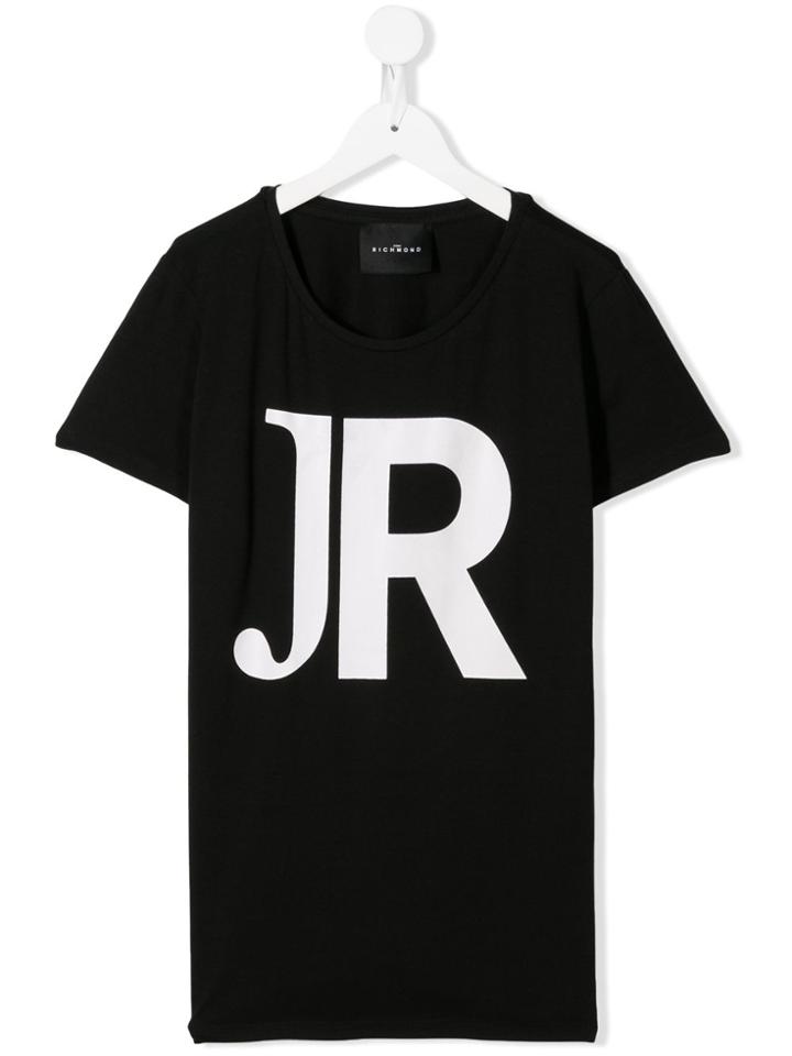 John Richmond Junior Printed Logo T-shirt - Black