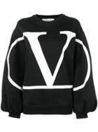 Valentino Go Logo Print Sweatshirt - Black