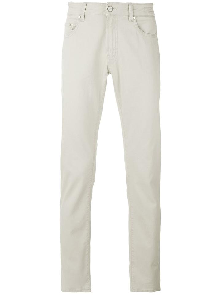 Pt05 - Plain Chinos - Men - Cotton/spandex/elastane - 38, Nude/neutrals, Cotton/spandex/elastane