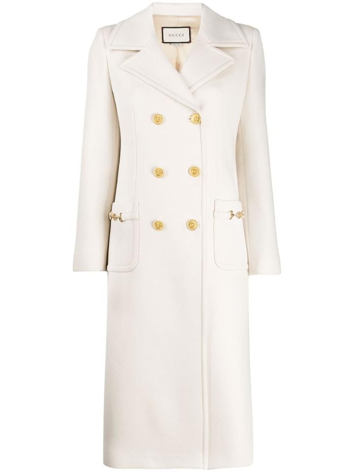 Gucci Horsebit Details Coat - White
