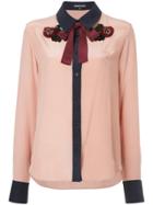 Markus Lupfer Pussy Bow Blouse - Pink & Purple