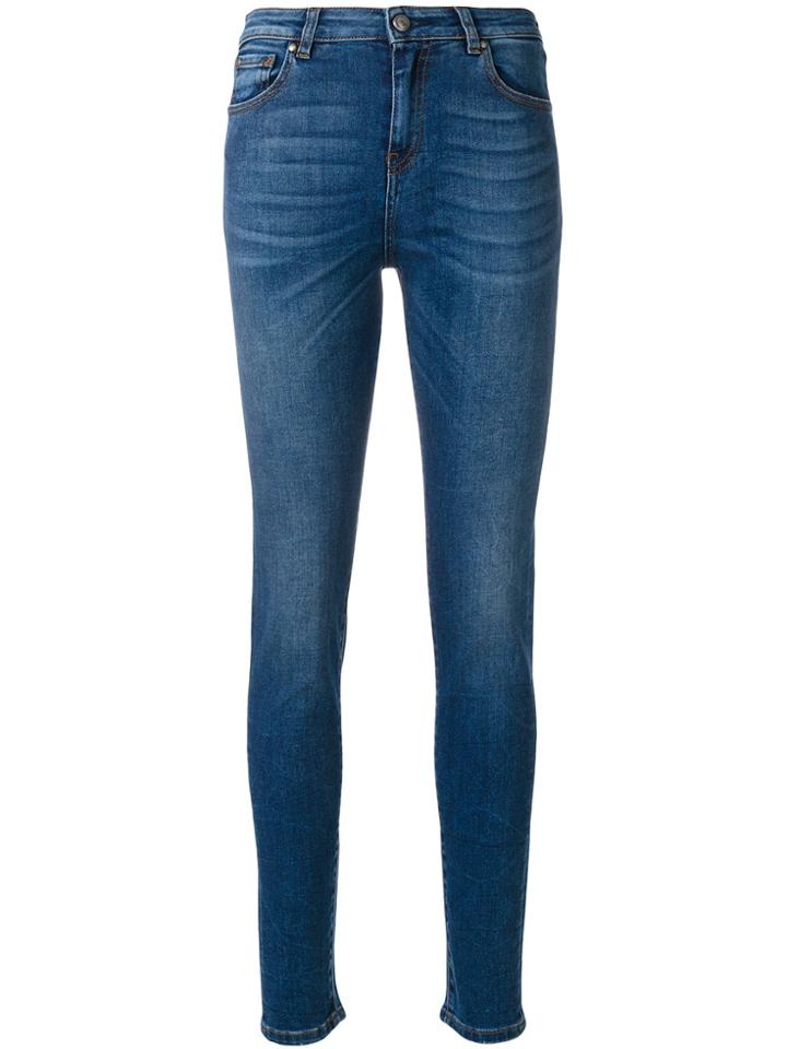 Fay Stonewashed Skinny Jeans - Blue
