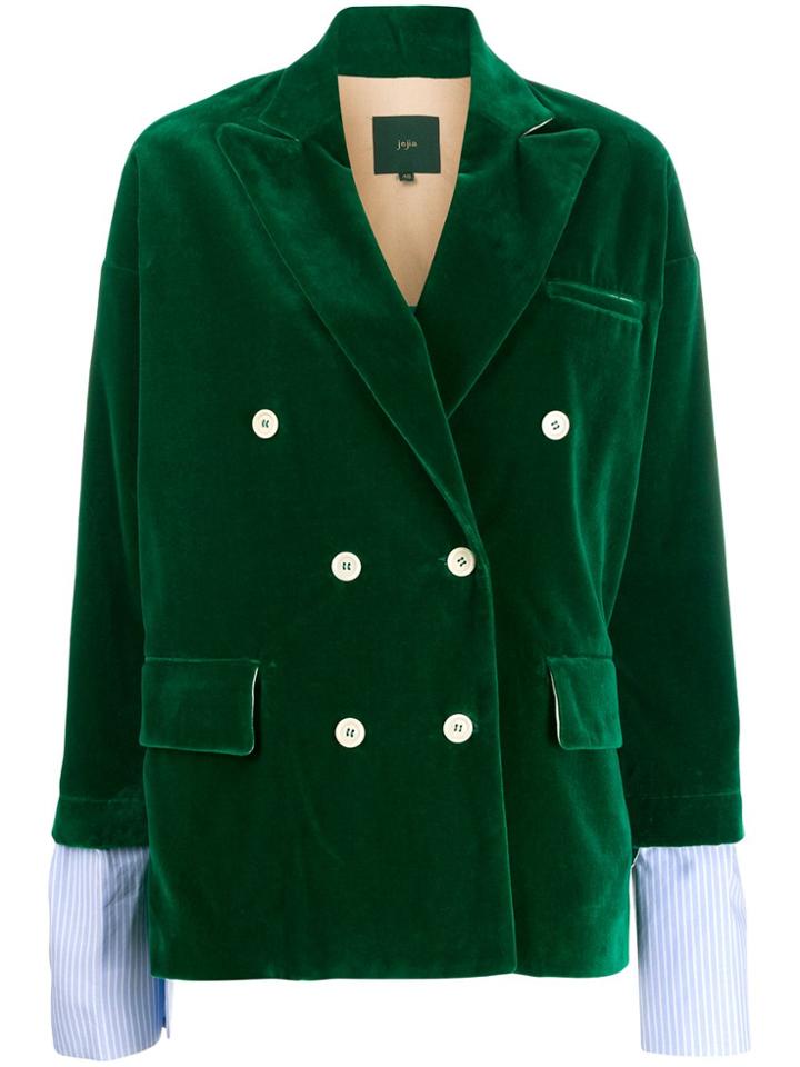 Jejia Double Breasted Blazer - Green