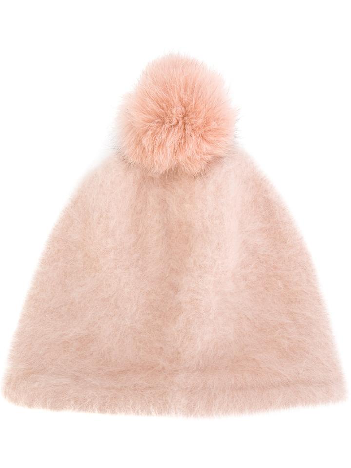 Ca4la Pom Pom Beanie - Pink & Purple