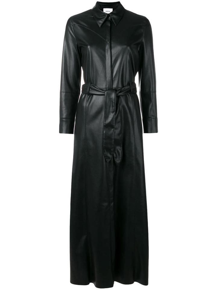 Nanushka Taurus Leather Dress - Black