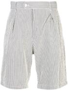 Engineered Garments Tapered Shorts With Stripes - Blue