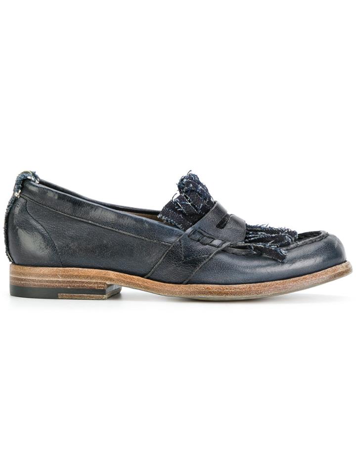 Sartori Gold Distressed Loafers - Blue