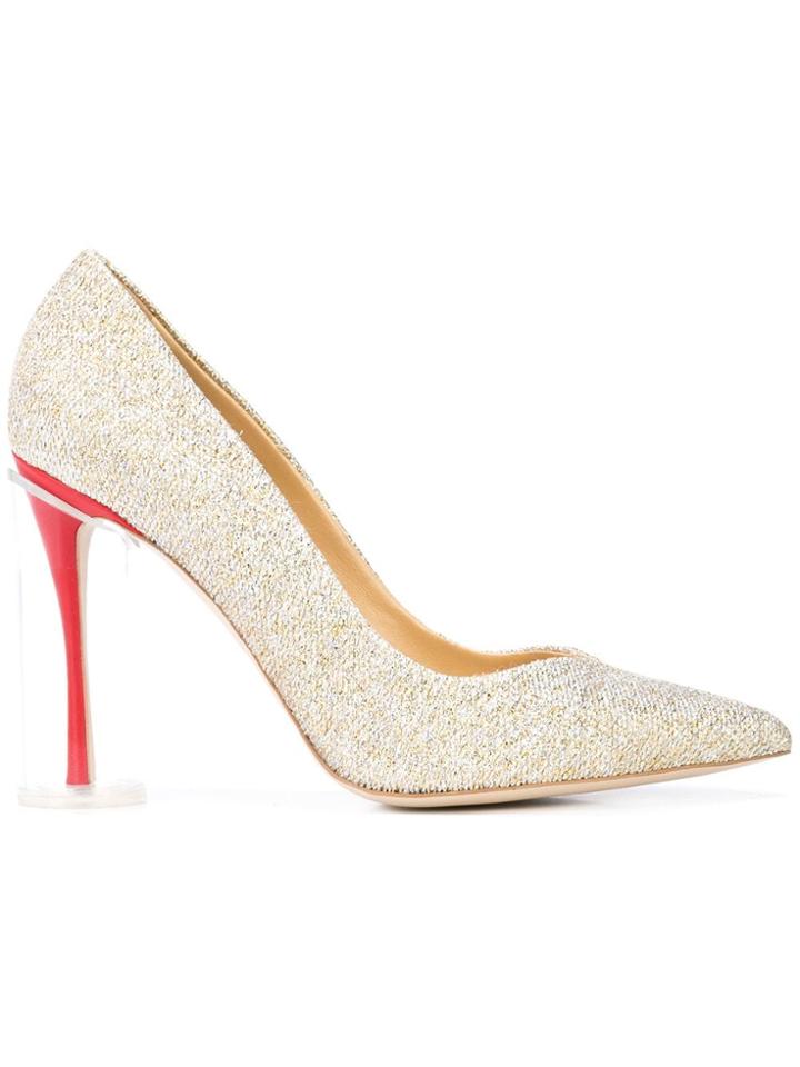 Rosie Assoulin Contrast Heel Pumps - Metallic