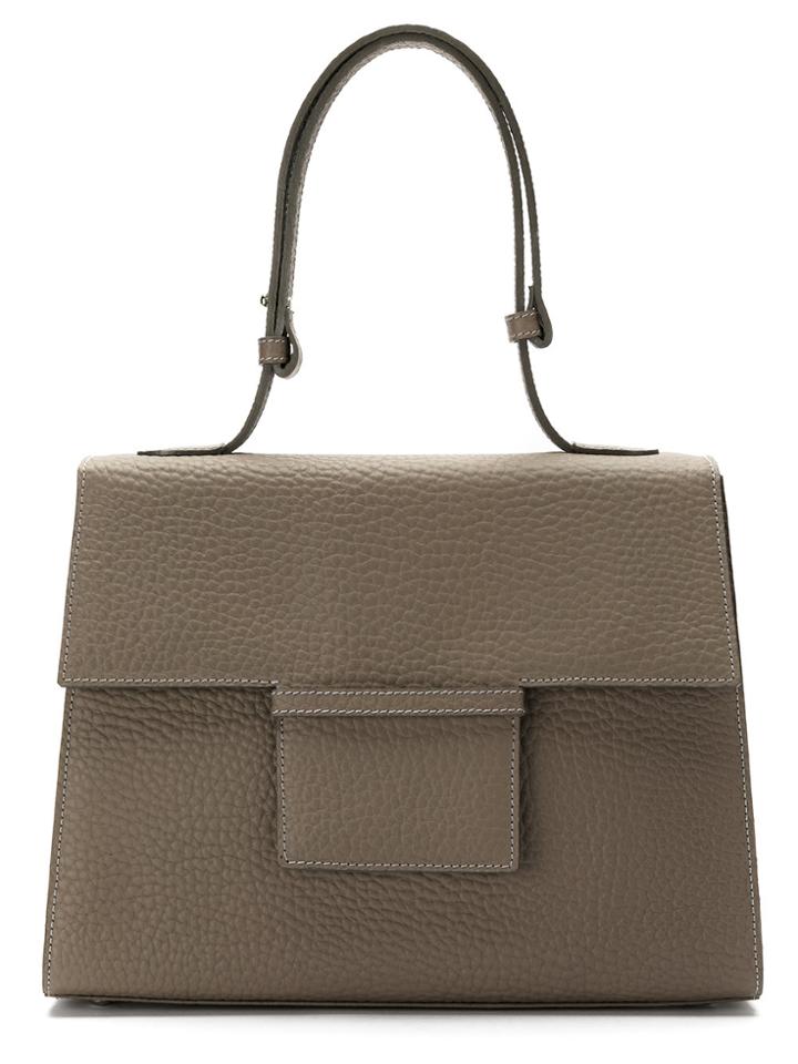 Sarah Chofakian Leather Tote Bag - Grey