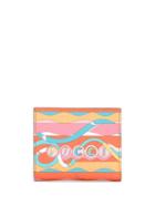 Emilio Pucci Pink And Orange La Villa Print Mini Wallet