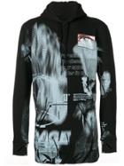 Boris Bidjan Graphic Print Mid-length Hoodie - Black