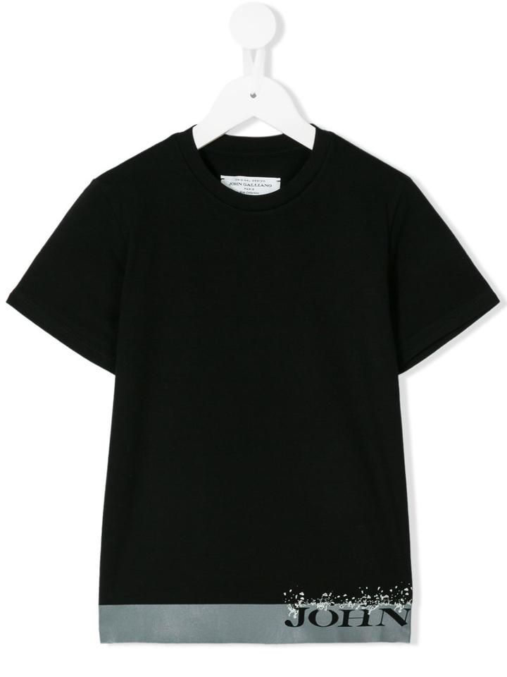 John Galliano Kids - Logo Print T-shirt - Kids - Cotton - 6 Yrs, Black