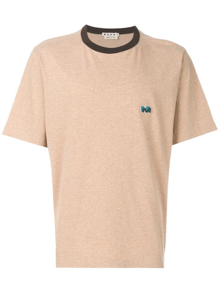Marni Logo Patch T-shirt - Nude & Neutrals