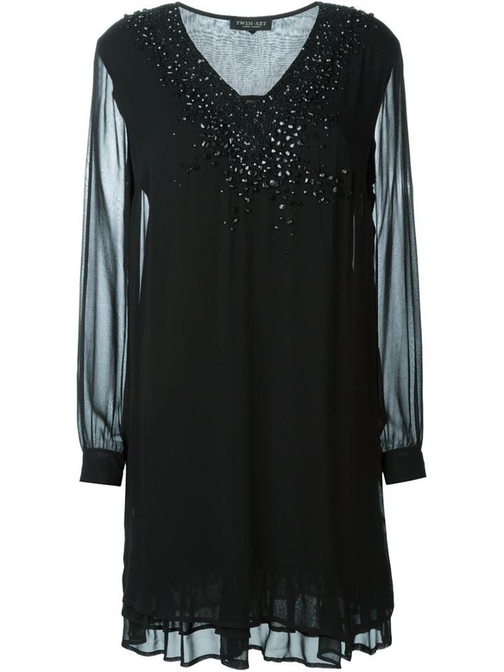 Twin-set Longsleeved Embellished Dress