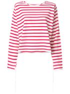 Mm6 Maison Margiela Striped Long Sleeve T-shirt - White