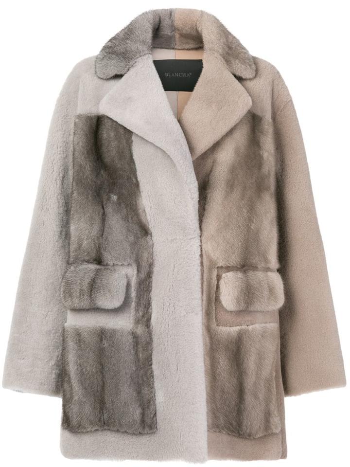 Blancha Two-tone Mink Fur Jacket - Neutrals