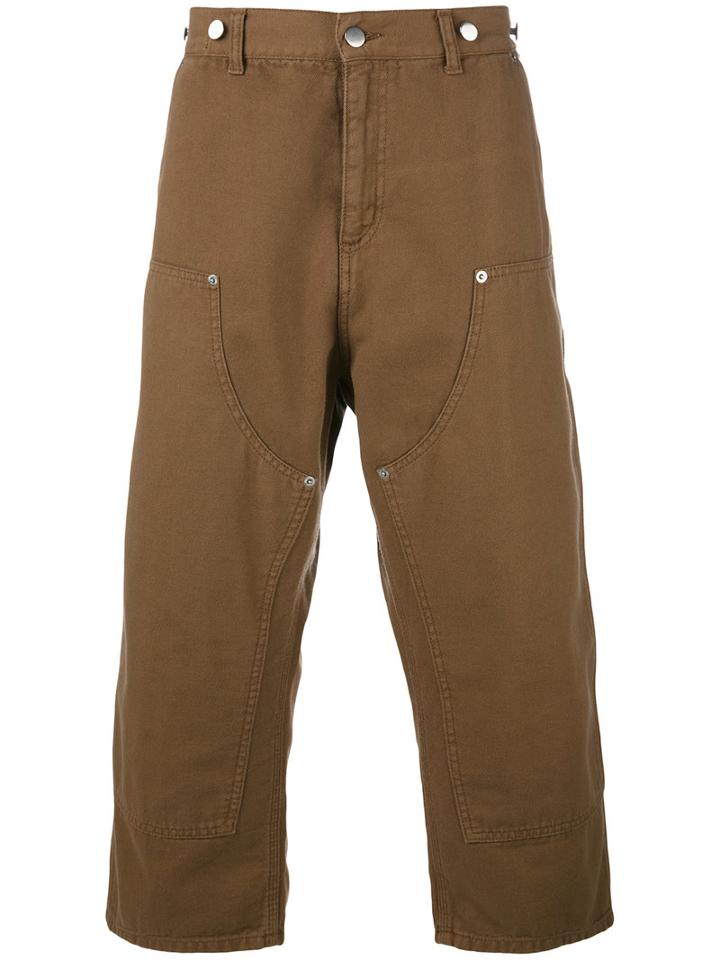 Paura - Carlini Cropped Trousers - Men - Cotton - L, Brown, Cotton