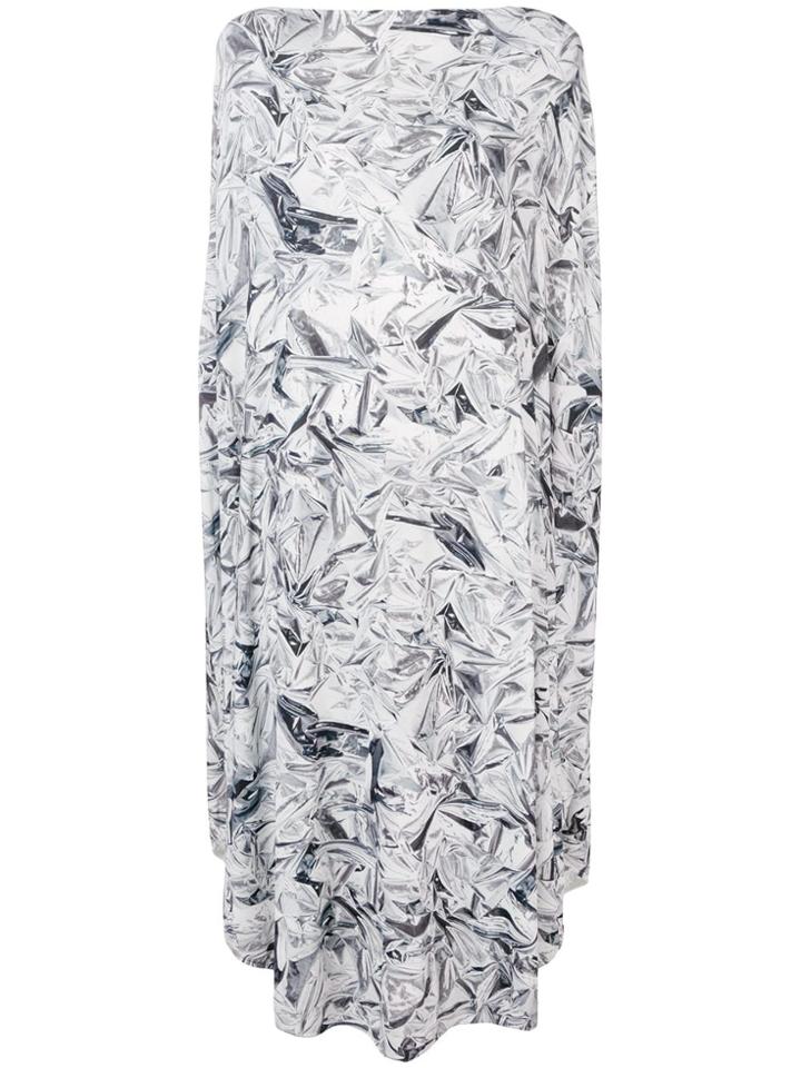 Mm6 Maison Margiela Geometric Flared Midi Dress - Grey