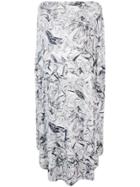 Mm6 Maison Margiela Geometric Flared Midi Dress - Grey