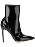 Gianvito Rossi Pointed Patent Boots - Black