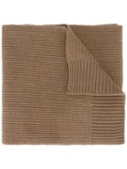 Dolce & Gabbana Ribbed Scarf, Men's, Brown, Cashmere