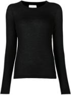 Le Kasha Cashmere Crew Neck Sweater, Women's, Size: Medium, Black, Cashmere