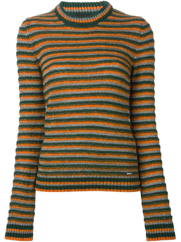 Diesel Striped Round Neck Sweater
