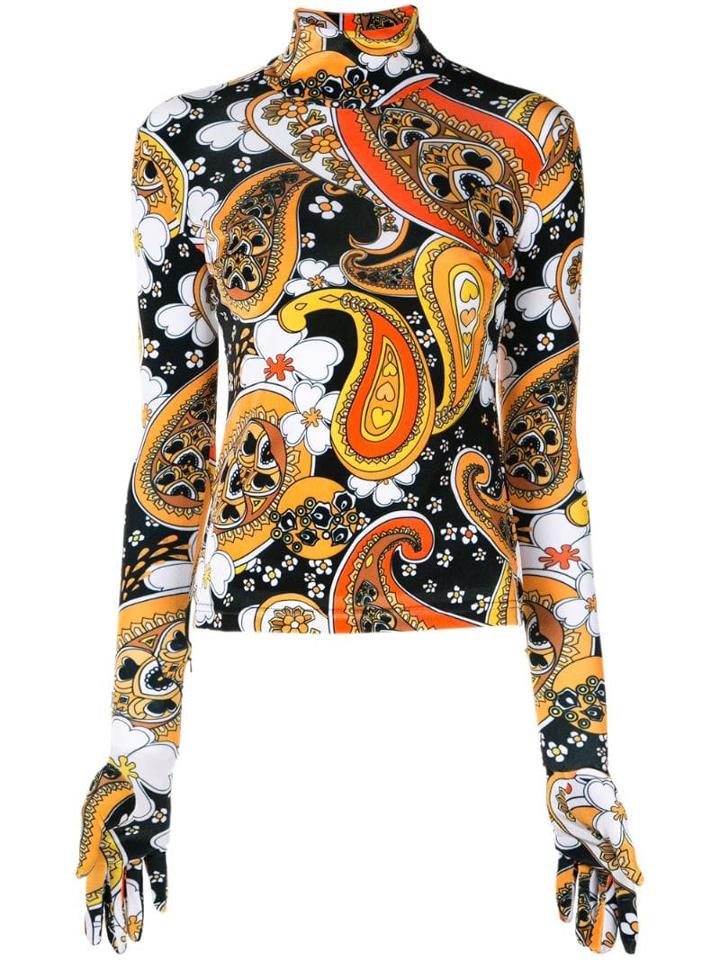 Richard Quinn Paisley Print Blouse - Orange