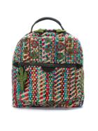 Isla Embroidered Tweed Backpack - Multicolour