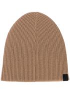 Rag & Bone Logo Knitted Beanie Hat - Neutrals