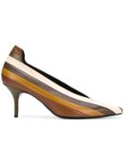 Sonia Rykiel Striped Stiletto Pumps - Neutrals