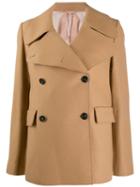 Nº21 Oversized Collar Peacoat - Neutrals