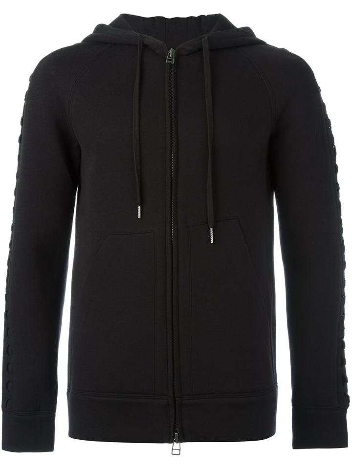 Helmut Lang Lace Sleeve Zip Hoodie