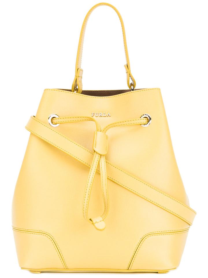 Furla - Vittoria Tote - Women - Leather - One Size, Women's, Yellow/orange, Leather