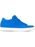Leather Crown Lo-top Sneakers, Men's, Size: 45, Blue, Leather/rubber/cotton