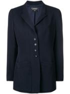 Chanel Pre-owned Layered Pockets Blazer - Blue