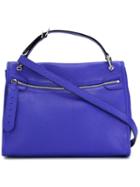 Bally Bloom Tote, Women's, Blue, Calf Leather