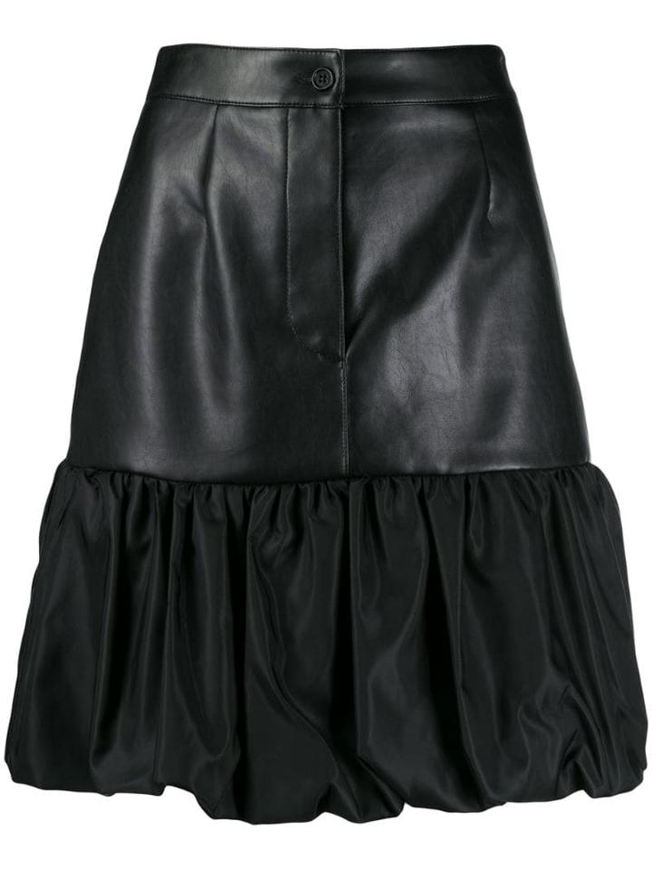 Brognano Ruffle-trim Faux-leather Skirt - 99
