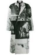 Ann Demeulemeester Faded Print Coat - White