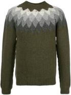Officine Generale Diamond Intarsia Jumper - Green