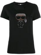 Karl Lagerfeld Iconic Embellished T-shirt - Black