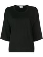 Snobby Sheep Cropped Sleeve Sweater - Black