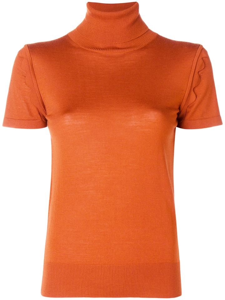 Chloé Knitted Turtleneck Top - Brown