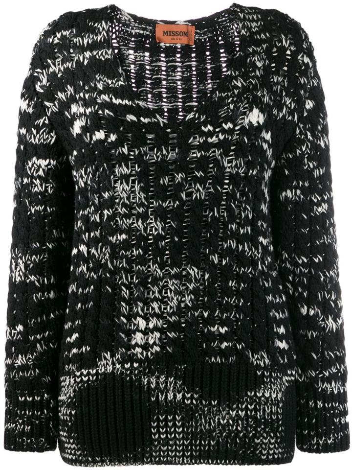 Missoni Two-tone Knit Jumper - Black