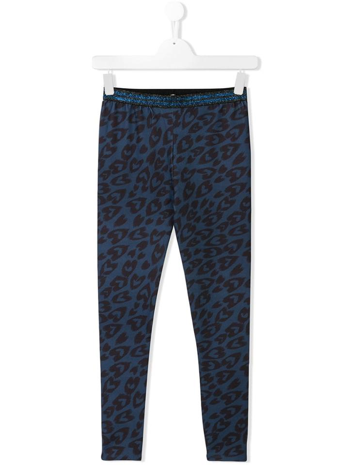 Stella Mccartney Kids Teen Heart Print Leggings - Blue
