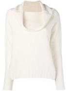 Vince Long-sleeve Knitted Sweater - White