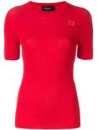 Rochas Knitted Logo Top - Red